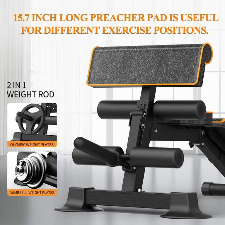 Z ZHICHI Adjustable Weight Bench, Multi-Function Workout Bench