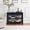 Navy Blue, variant on Retro Console Table with 2 Drawers & Open Shelves, Solid Pine Wood Entryway Table, Modern Accent Sofa Table for Living Room, Hallway, Bedroom, Light Coffee