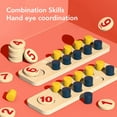 thumbnail image 4 of Game Wooden Counting Pegs Toys With Storage Bag Ten Grid Array Educational Number Sorting Counting Math Game, 4 of 8