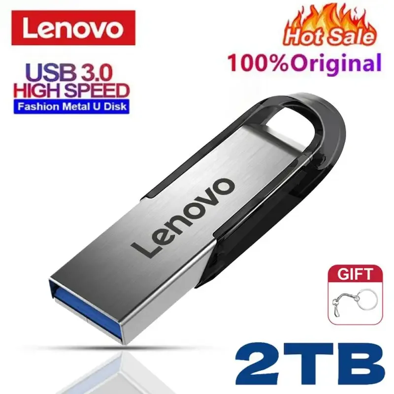 Lenovo 2TB USB Pen Drive 1TB Metal Speed ​​Flash Drive 512 256