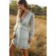 thumbnail image 4 of Mini vestido de espalda abierta para mujer Volantes Estampado de hoja de leopardo Mangas de lin CACAGOO Encubrimientos, 4 of 7