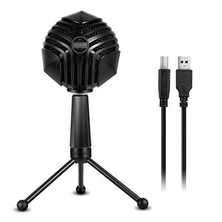 Cardioid Desktop Microphone - MODAR USB Cardioid Microphone Stand, Studio Broadcasting Recording Condenser Mic Desktop Professional with LED Power Indicati