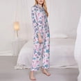 thumbnail image 3 of Fotbe Sea Shells 3 Pattern Long Sleeve Pajama Set for Women,Sleepwear Set,2-piece Loungewear Set,Soft PJs Comfy Nightwear with Pockets -Large, 3 of 7