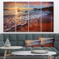 thumbnail image 3 of Designart 'Stunning Ocean Beach at Sunset' Metal Wall Art, 3 of 3