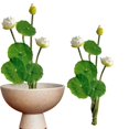 thumbnail image 2 of 10.2" Artificial Lotus Decoration Fake Flowers Vase Filler Plant Realistic Flower Simulation Flower Arrangement Home Garden Pond Aquarium Wedding Decor, 2 of 5