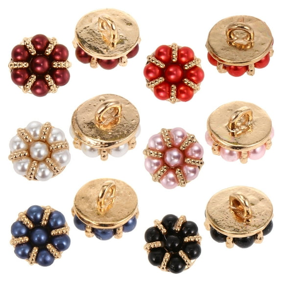 LEORX 12Pcs Metal Shirt Buttons Assorted Color Diy Clothing Sewing Button For Coat And Jeans