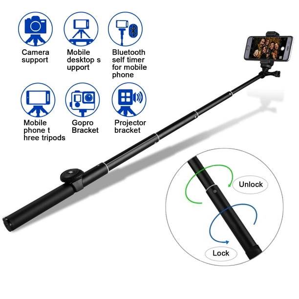 Selfie Stick, M.Way Extendable Selfie Stick 360 ° Rotation Monopod with