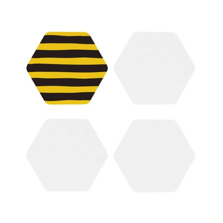 

Tideii Bee Stripe for Leather Coasters 4 Pieces Anti-fouling and Anti-scalding Decorative Coasters Suitable for Restaurants Kitchens Coffee Shops-Hexagon