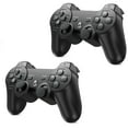 thumbnail image 1 of 2 Pack RetroFam Wireless Bluetooth Controller for PlayStation 3 PS3, Black, Rechargeable Battery, 1 of 5