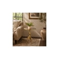 thumbnail image 2 of DecMode 19" x 21" Gold Aluminum Metal Small Accent Table with Scroll Legs, 1-Piece, 2 of 10