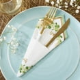 thumbnail image 2 of Kate Aspen Servilletas de boda con diseño floral de eucalipto, color verde salvia, servilletas decorativas gruesas para cena, vajilla para almuerzo, perfectas para despedidas de soltera, bodas y fiest, 2 of 5