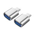 thumbnail image 4 of Adaptador MINCHEN tipo C macho a USB 3.0 hembra, paquete de 10 unidades, plateado, 4 of 7