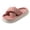 Pink, variant on Womens Cross Band Fuzzy Slippers Open Toe Fluffy Plush Memory Foam Comfortable Thick Sole Slip Resistant Soft Fleece House Indoor Outdoor Bedroom Walking Cozy Ladies Winter,Black 6