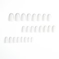 thumbnail image 4 of Ongles Faux Ronds Courts Argentés Pailletés Givrés Blancs Portables Couverture Complète Ongles Faux Finis à Presser avec Colle, 4 of 7