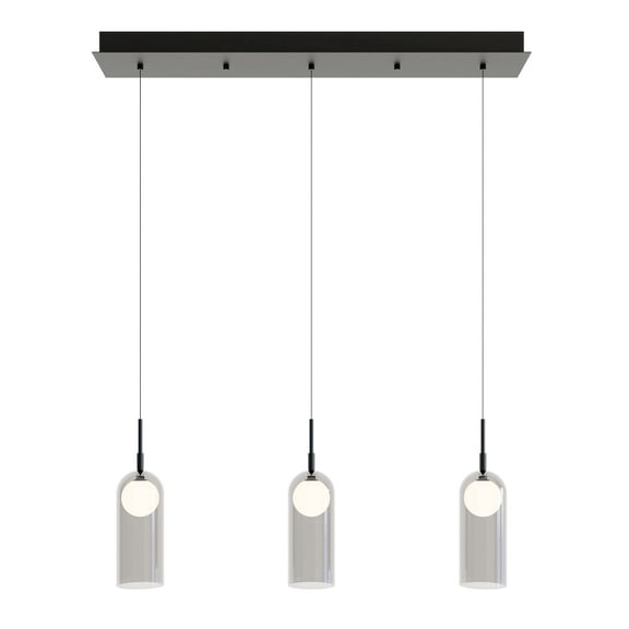 AFX Kiran 3 Light Linear Pendant - Medium Base 120V - Black