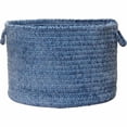 thumbnail image 4 of 14" Beige Handmade Round Braided Basket with Handles, 4 of 7