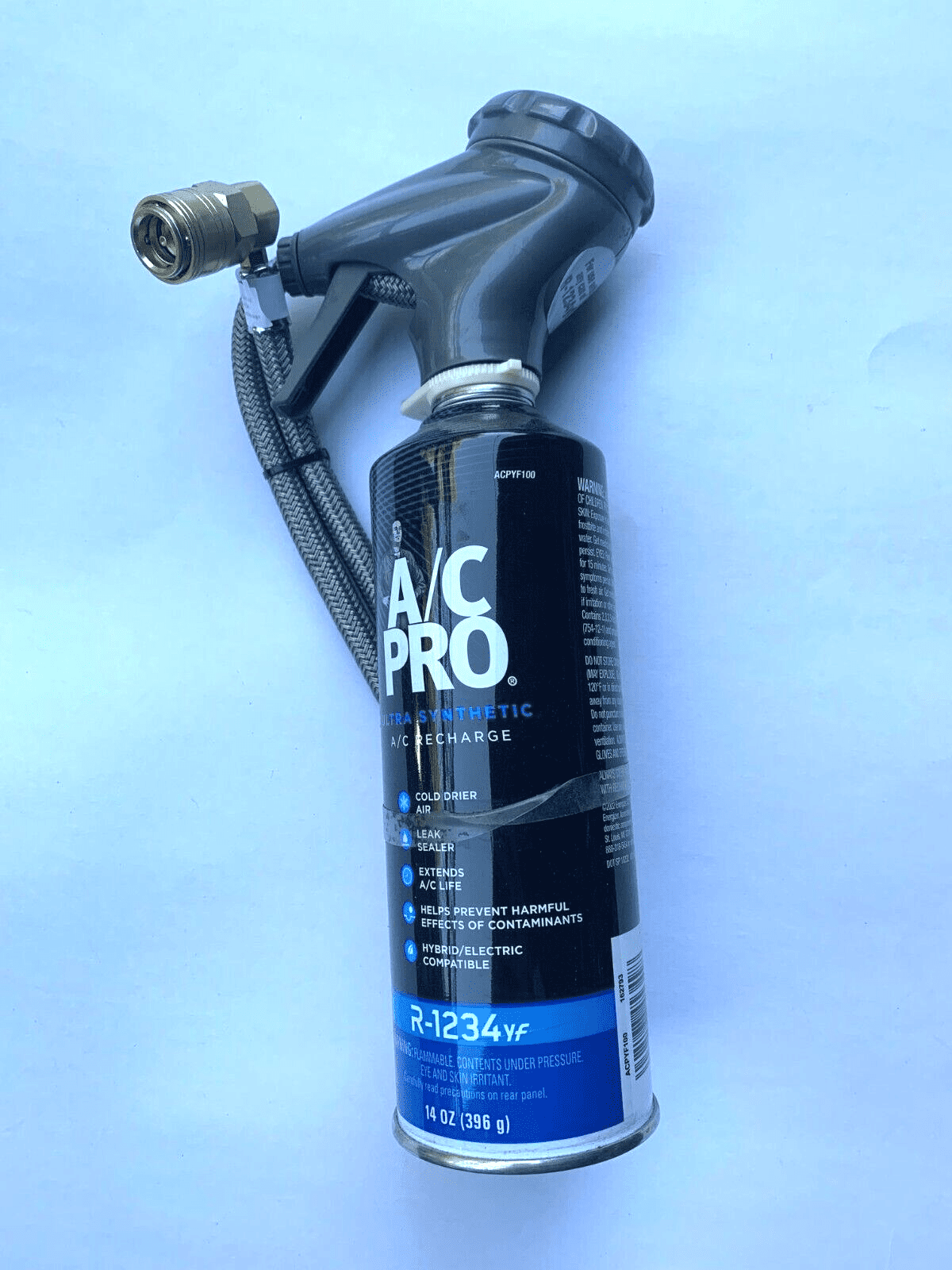 Genuine 8oz R1234YF Refrigerant (3 Freon Cans) & HD Brass Can Tap