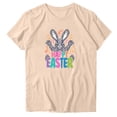 thumbnail image 3 of VBTAPA Easter Shirts for Women Cute Floral Bunny Easter Eggs Graphic T Shirts Spring Outdoor Tops Casual Sports Tee Sales of the Day Khaki M, 3 of 4