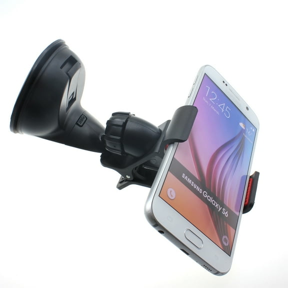 Car Mount for Samsung Galaxy S23 FE Phone - Dash Windshield Holder Cradle Rotating Dock Suction for Samsung Galaxy S23 FE 6.4" (Fan Edition) Model