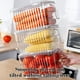thumbnail image 5 of Caja de almacenamiento de alimentos transparente en nevera - Contenedor organizador de plástico de 27,5x15,5 cm para verduras, empanadillas y preparación de comidas, 5 of 7