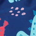 thumbnail image 6 of Gyratedream Toddler Boys 3 Pieces Swimsuit Set Dinosaur Bathing Suit Short Sleeve Rashguard with Hat UPF 50+, 6 of 7