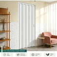 thumbnail image 2 of 60×80in PVC Internal Accordion Folding Door, Multifold Sliding Door for Closet, White in Color, with Installation Hardware; Handle; Latch., 2 of 9