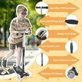 thumbnail image 4 of XJD 3 Wheel Kick Scooter for Kids,Foldable 3 Wheels Toddlers Scooter with LED Light & Adjustable Height, Best Gift for Boys Girls Outdoor Activities, Peach, 4 of 7