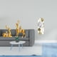 thumbnail image 2 of Estatua de ciervo, decoración Feng Shui, figura de escritorio, adorno de resina, escultura moderna con espejo de pared, ideal para oficina, sala de es, 2 of 8
