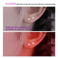 thumbnail image 4 of Bague de Retenue en Verre Transparent Invisible Pyrex Labret Clou Perçage Ventre Nez Oreille C0i8, 4 of 7
