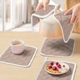 thumbnail image 5 of Warm Beige Pot Holders for Kitchen Heatproof Potholder, 3 Pack Solid Color Farmhouse Beige Hot Pads Multipurpose Oven Pads Cloth Potholders Trivet for Cooking Baking, 5 of 8
