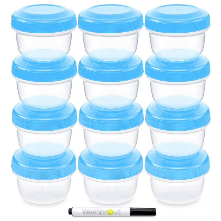 4oz Glass Baby Food Storage Jars | Food Grade Silicone Lids | Set of 12 |  Neutral Colors