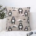 thumbnail image 4 of Pofeuu Cartoon Bear Brown Print Double-sided plush pillowcase Square Throw Pillow Covers Pillows Cover for Living Room Bedroom Sofa Couch Cushion Cover（No pillow core）-20"x20", 4 of 7