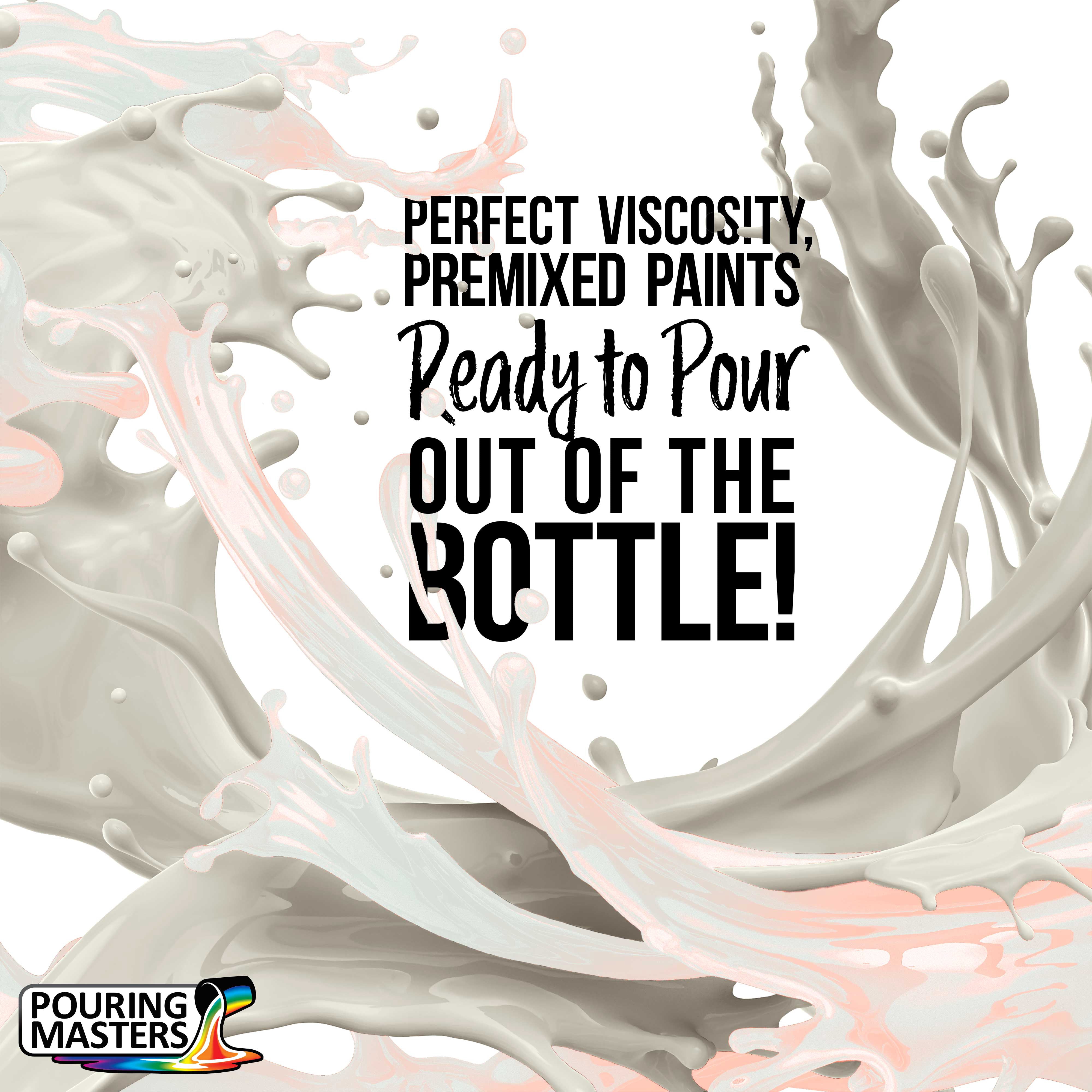 Pouring Masters Red Interference Pearl Special Effects Pouring Paint - Half Gallon Bottle - Acrylic Ready to Pour Pre-Mixed Water Based for Canvas, Wood, Paper, Crafts, Tile, Rocks and More