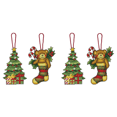 thumbnail image 1 of Bordado Oso Navidad Impreso 11CT para Manualidades Caseras Arte DIY Rojo, 1 of 8