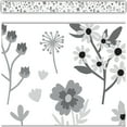 thumbnail image 3 of Teacher Created Resources Black and White Floral Straight Border Trim, 35 Feet Per Pack, 6 Packs, 3 of 4