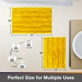 thumbnail image 3 of Civkor Non Slip Bathroom Rugs Chenille, Yellow Bath Mat 31"x20" and 24"x16", Quick Dry Machine Wash, 3 of 5