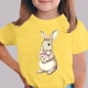thumbnail image 1 of Blusas y camisas de manga corta con cuello redondo Camiseta estampada de manga corta de Pascua para niños Cuello redondo Manga corta Casual Versátil Para niñas Niños Top de poliéster, 1 of 5