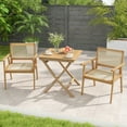 thumbnail image 2 of Costway 27.5" Patio Bistro Table with Slatted Tabletop Indonesia Teak Wood & Thickened Top, 2 of 10