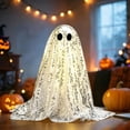 thumbnail image 4 of Halloween Sequin Ghost Decor with LED Lights Ghost Tabletop Ornament Indoor Decoration Table Centerpiece Mantel Halloween Party,1pack, 4 of 4