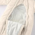 thumbnail image 5 of AINIYS Kids Faux Fur Hood Snowsuit Set with Mittens Children's Clothing for Winter & Outdoor Wear Beige 3 Months, 5 of 6