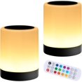 thumbnail image 1 of Lámpara de mesa táctil, 13 colores  y 5 niveles de brillo, lámpara de escritorio recargable por USB, lámpara de noche regulable con  remoto y cambio de color RGB, lámpara portátil para, 1 of 8