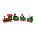 thumbnail image 2 of Cute Creative Four-section Wood Christmas Tree Snowman Bear Train Model Kids Gift Toys, 2 of 9
