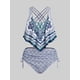 thumbnail image 1 of Traje de Tankini de Cordones en Talla Extra con Escote Pronunciado en Espalda Rosegal  Camisetas sin mangas de talla grande, 1 of 5