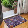 thumbnail image 2 of Happy Halloween Pumpkin Non Slip Washable Door Mat Spider Bat Welcome Mat Friendly Outdoor Inside Floor Rugs Crystal Velvet 30x17 Inches, 2 of 7