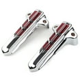 thumbnail image 3 of BFY Front Lower Fork Leg Cover LED Smoke Light For Harley FLHR FLHX 14-20 Chrome&Red, 3 of 8
