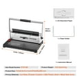 thumbnail image 5 of KFFKFF Spiral Coil Binding Equipment, Hand-operated Document Creator with 34-Hole Binding for 120 Pages, Punching Binder with Flexible 3/16" - 9/16" Coil Binding Spines and Side Margin, 5 of 9