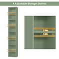 thumbnail image 4 of Homfa 8-Tier Media Tower, CD DVD Media Storage Unit with 4 Adjustable Shelves for Living Room Bedroom, Green, 4 of 8