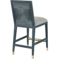 thumbnail image 5 of Currey And Company 7000-0902 Santos 18" Wide Mahogany, Rattan Counter Stool - Vintage Navy, 5 of 7