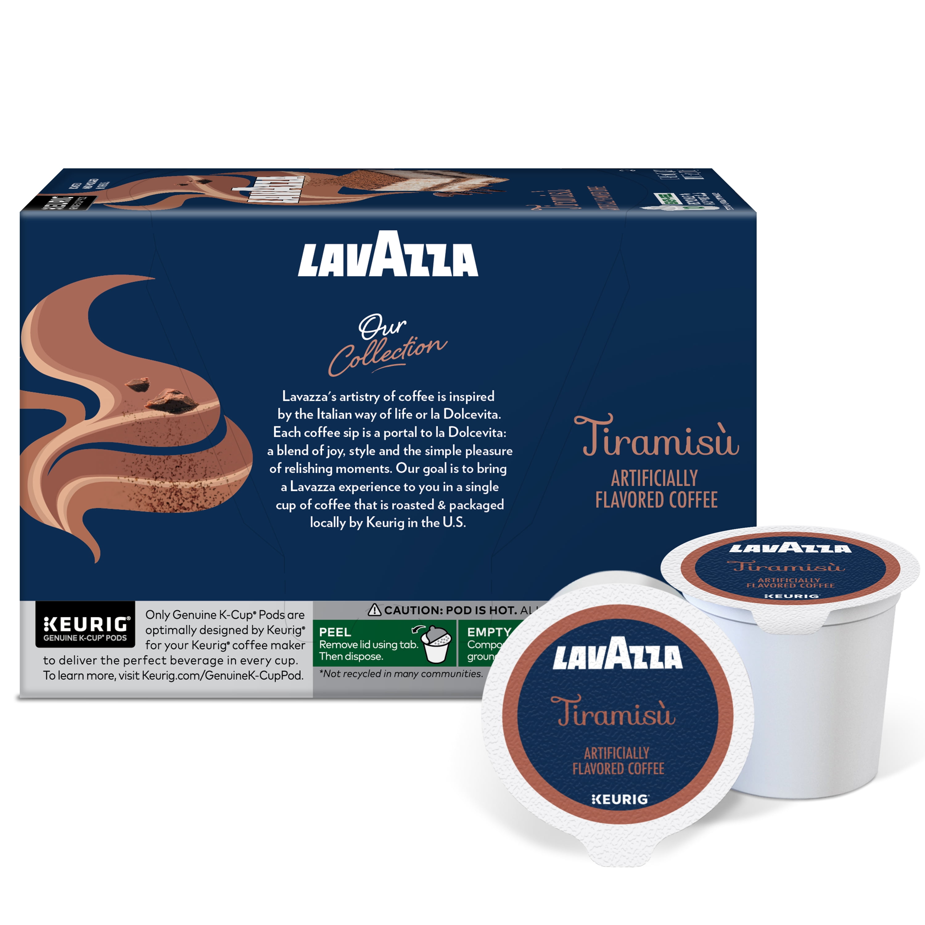 Lavazza Tiramisu Keurig K-Cup® Pods, Light-Medium Roast, 100% Arabica (60 Pods)
