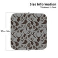 thumbnail image 2 of Honeii Brown Moose with Pinecones Print Leather Coaster Set of 4, Ideal for Safeguarding Your Furniture from Drinks Spills and Effortless Cleanup-Square, 2 of 6